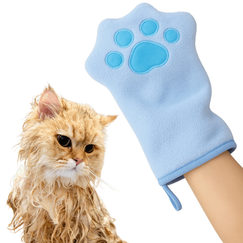 Katte Tørrehandske – Blød Mikrofiber Handske til Tørring af Poter og Pels Katte Tørrehandske – Blød Mikrofiber Handske til Tørring af Poter og Pels
