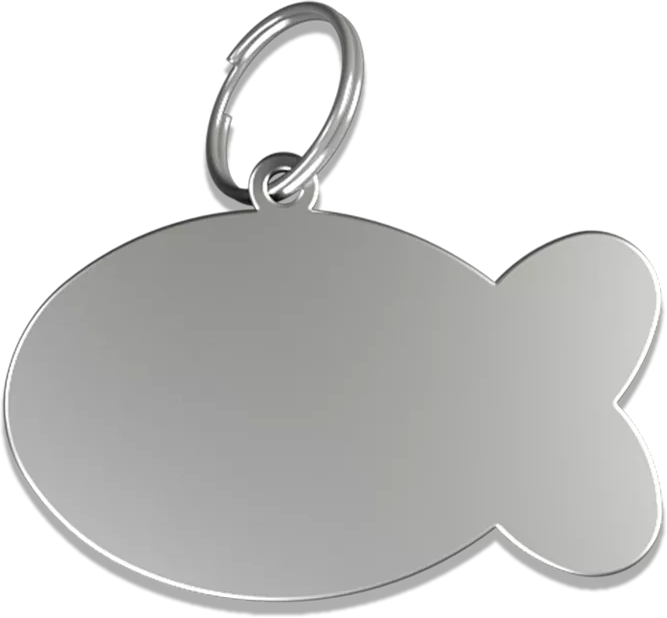 Graveret kattetegn i fiskeform